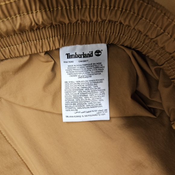 Timberland DWR Trail Joggers Wheat Tan Brown Wind Breaker Mens Sz XXL - Picture 6 of 6